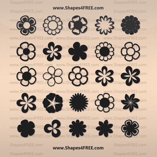 Flowers-photoshop-shapes