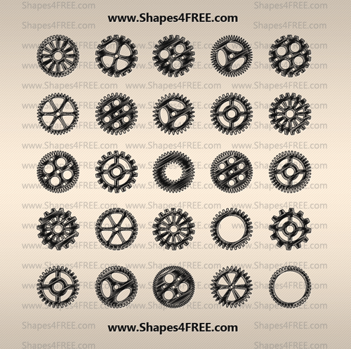 Hand-drawn-vector-gears