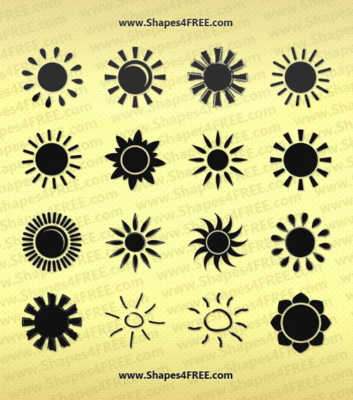Photoshop-sun-shapes
