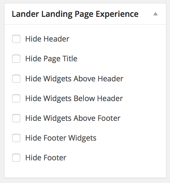Landing Page Experience