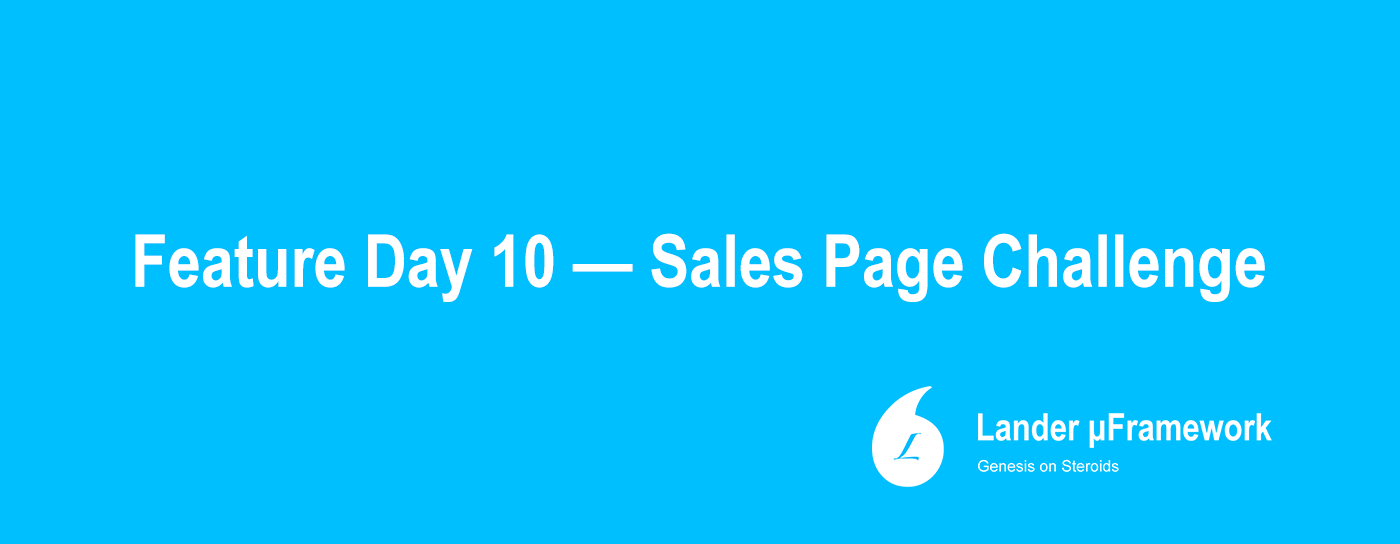 Sales Pages with Lander