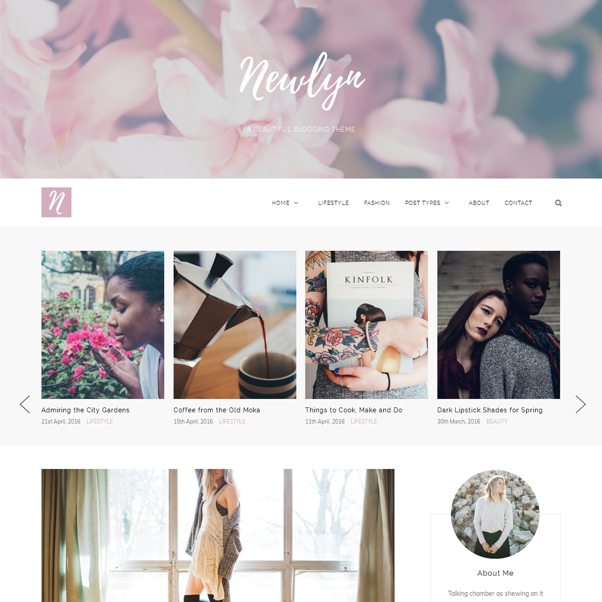 Newlyn-wordpress-feminine-blog-theme