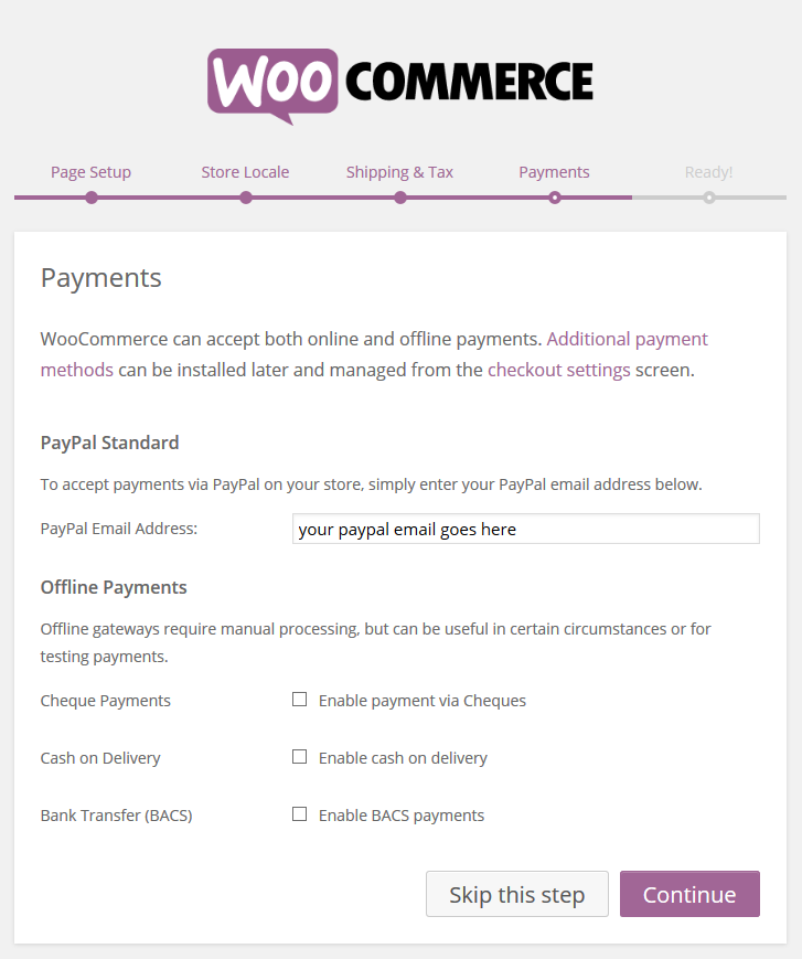 WooCommerce › Payments