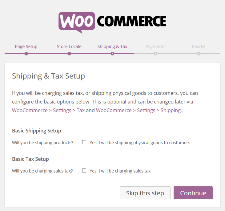 WooCommerce › Shipping And Tax