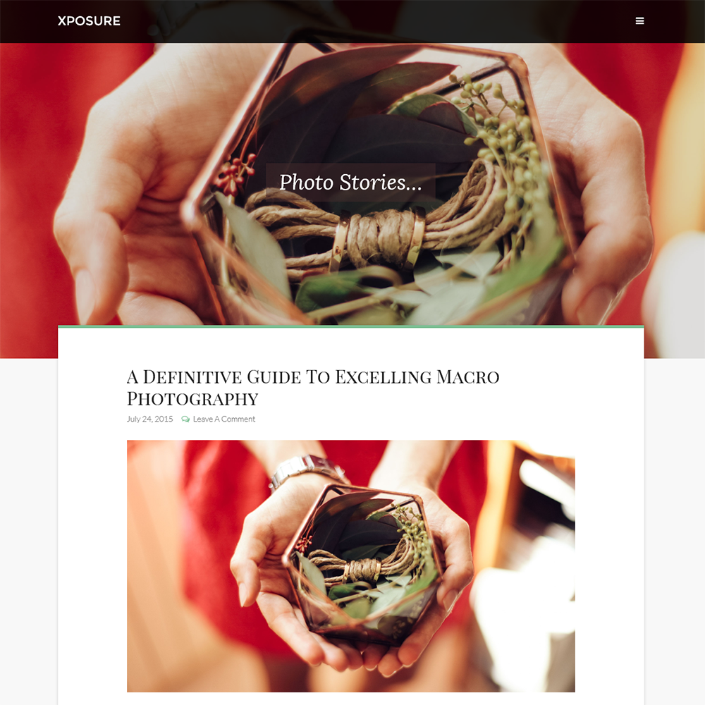 Xposure — A Mobile Responsive Breathtaking Genesis Child Theme For Photographers