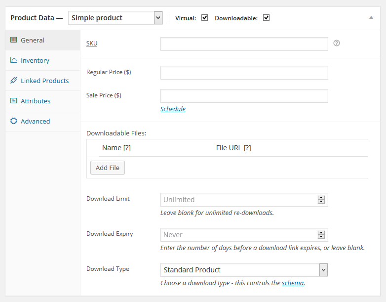 Product Data-general