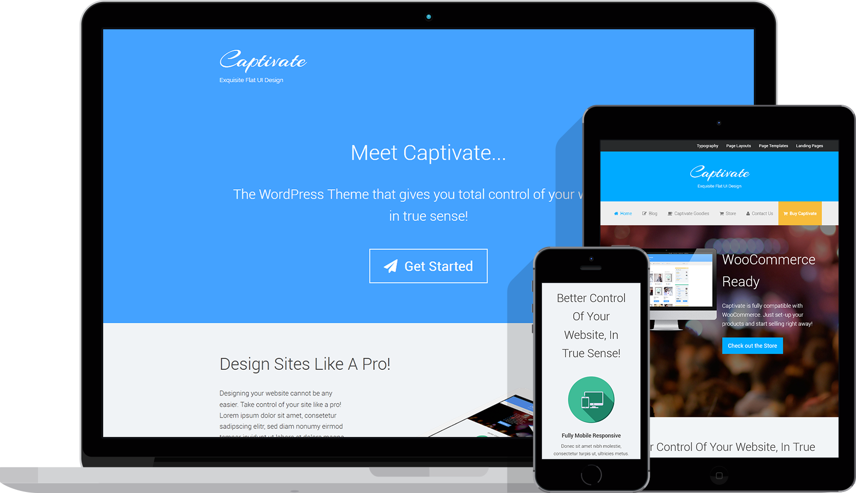Captivate — A WordPress Genesis Child-Theme Featuring An Exquisite Flat UI Design