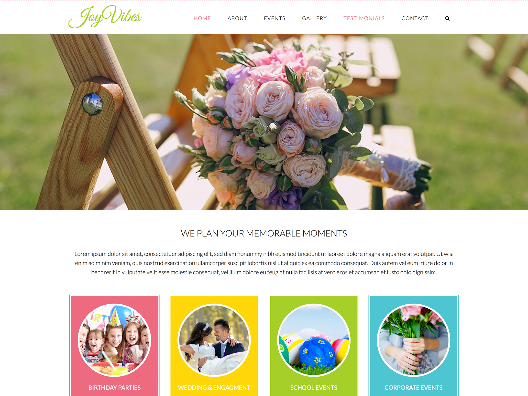 Custom Website Design for JoyVibes