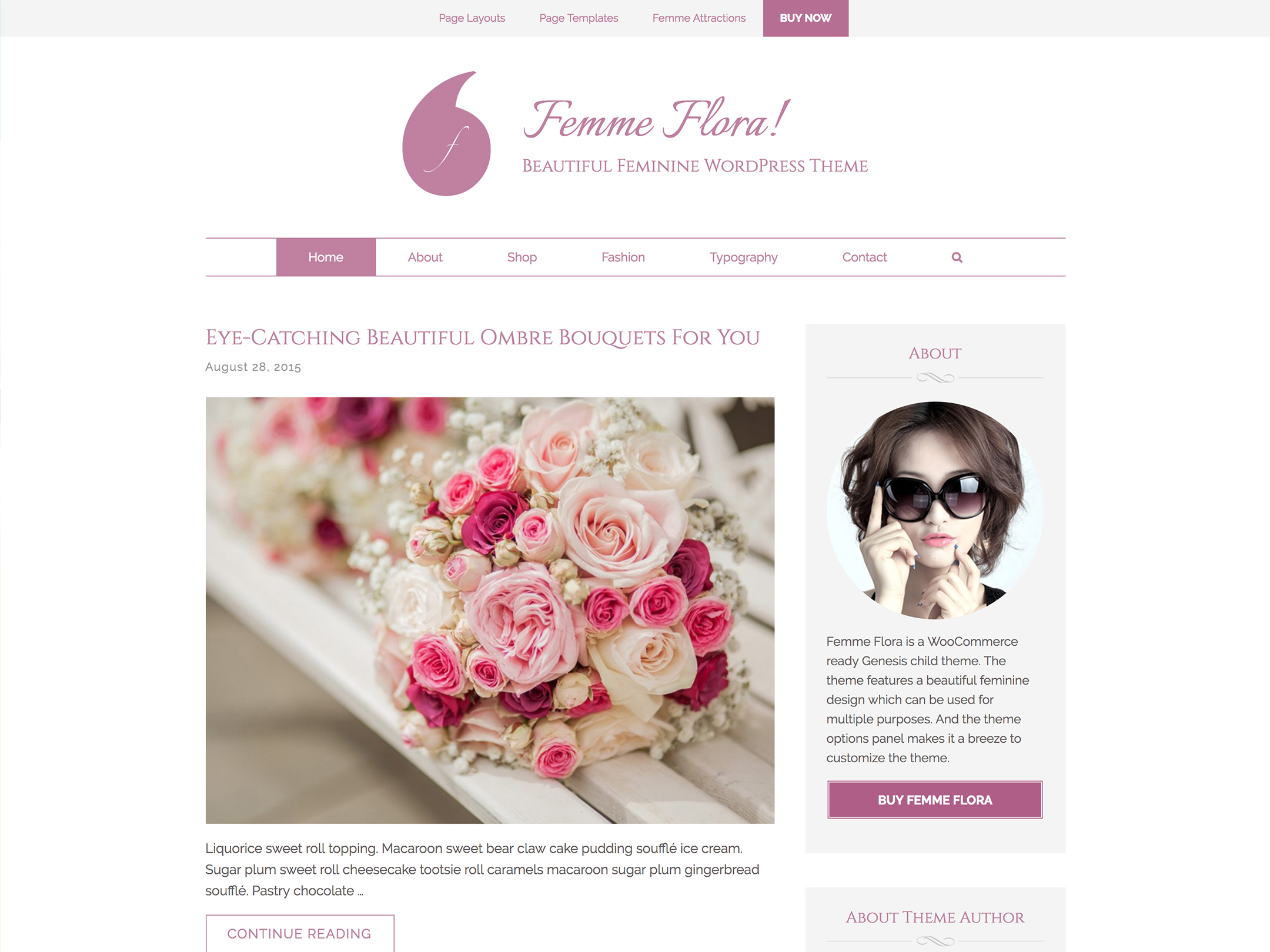 Theme Development — Femme Flora (Premium Theme)