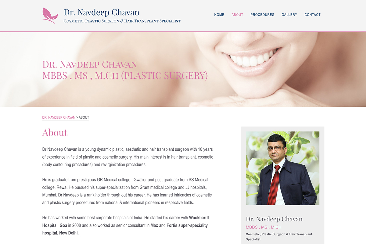 About Page for DrNavdeepChavan.Com