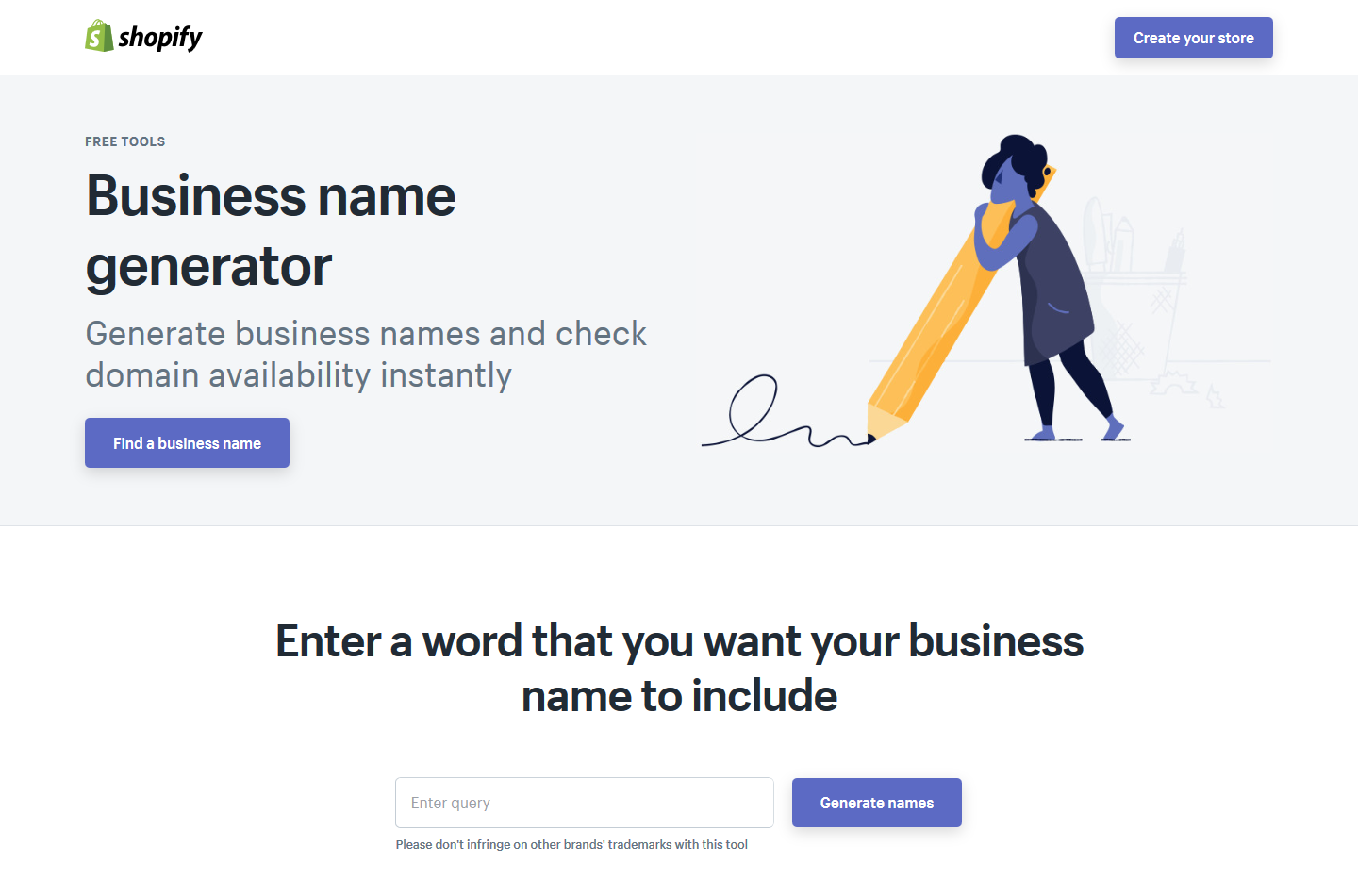 Business Name Generator by Shopify
