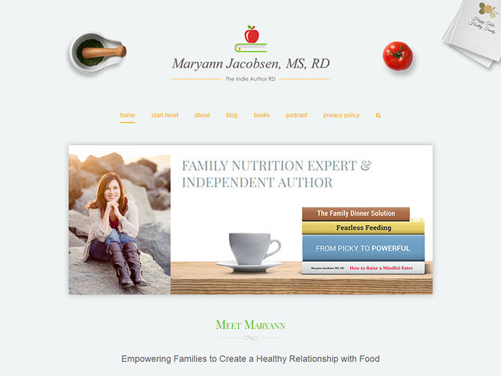 MaryannJacobsen.Com - Website Design for Nutritionist