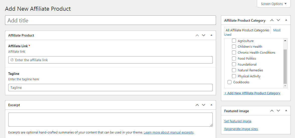 Affiliate Products Plugin