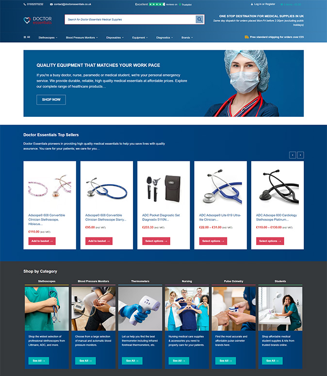 Website Redesign for DoctorEssentials.co.uk